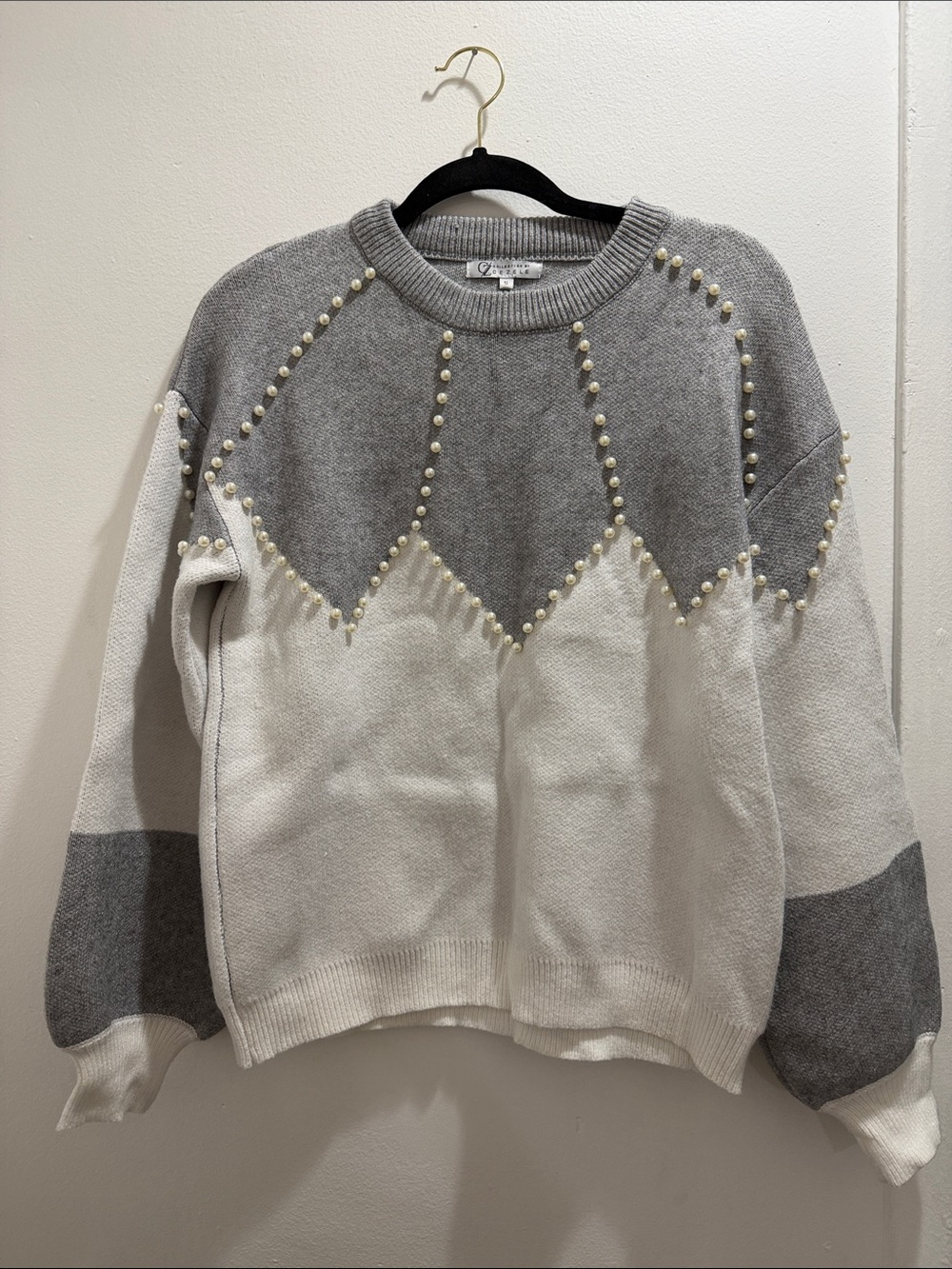 Cezele Crewneck Sweater Pearls
